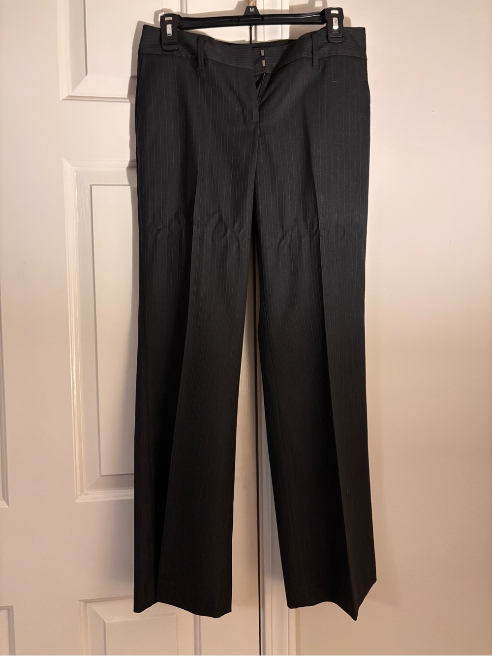 LOFT Black Pinstripe Women's Dress Trousers